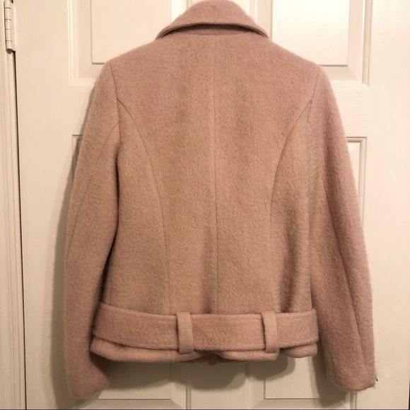 express - boxy wool blend belted moto jacket - Picture 8 of 12